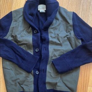 Crewcuts Navy and Olive Cardigan
